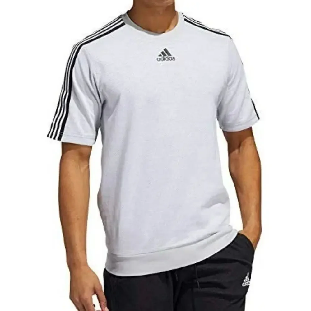 Adidas Gray Athletics Post Game Short Sleeve Crewneck Sweatshirt Size XL